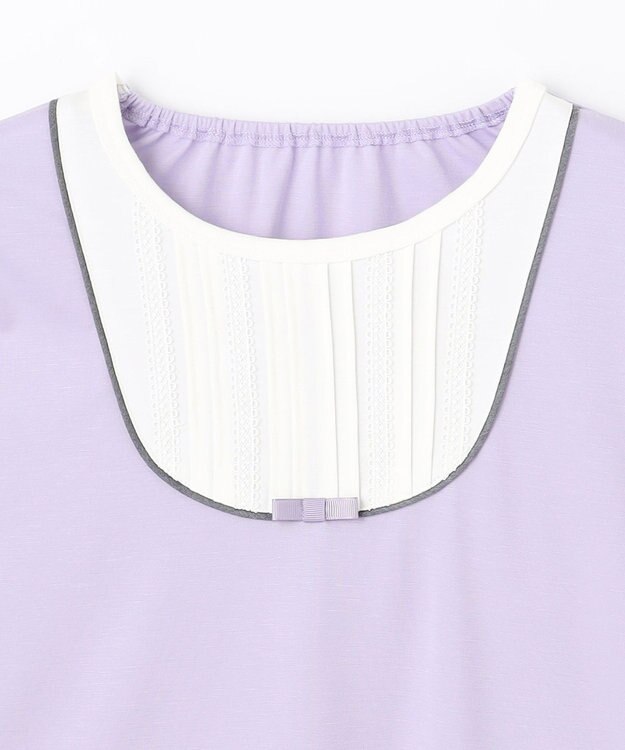 組曲 KIDS 【150-160㎝】【接触冷感・UVカット】サラリとヨークデザイン トップス ラベンダー