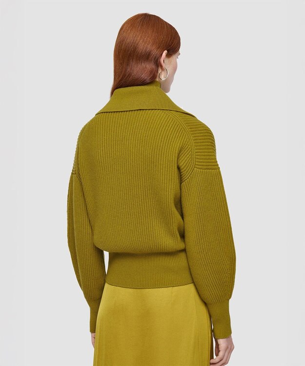 JOSEPH 【洗える】ニューカーディガンステッチオープンネックニット Amber