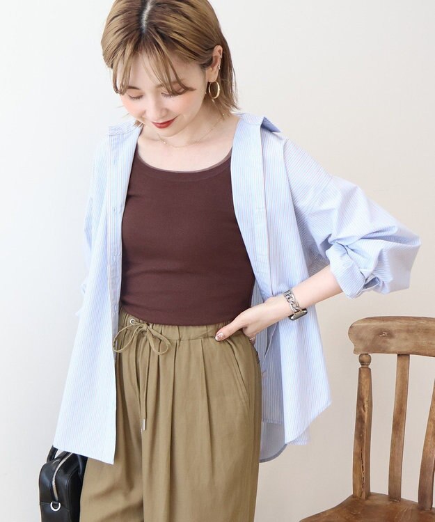 AMERICAN HOLIC イージーケアブロードシャツ Sax