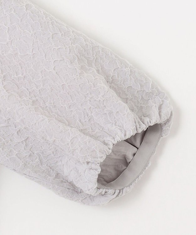 組曲 【洗える】レリーフスリーブジャージー カットソー ブルーグレー系