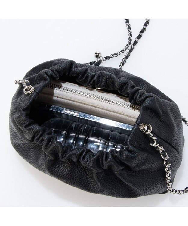 UNBILLION カシュカシュ cachecache / 口元ギャザーチェーンショルダー ブラック