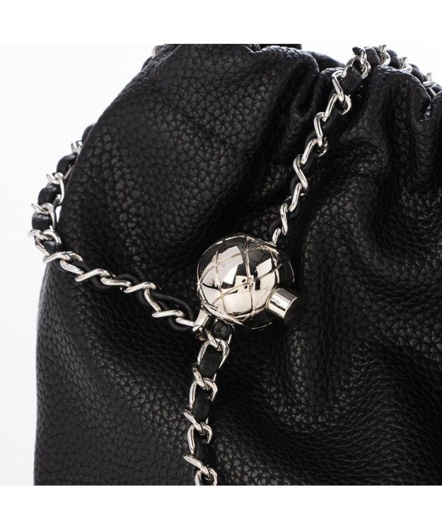 UNBILLION カシュカシュ cachecache / 口元ギャザーチェーンショルダー ブラック