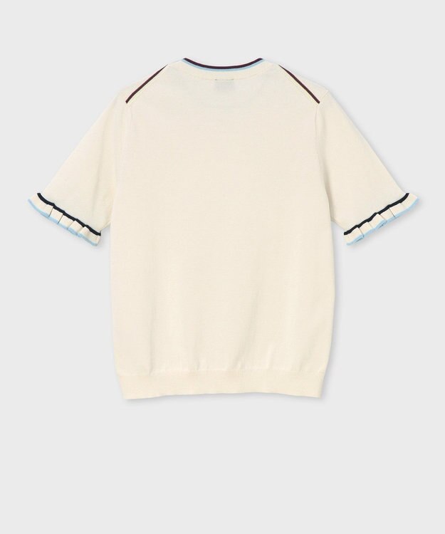 Paul Smith 【洗える】フレアスリーブ 半袖ニット オフホワイト