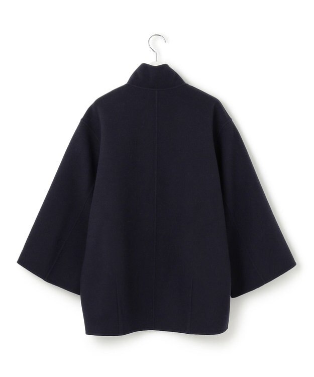23区 ウールリバー スタンドカラーコート ダークネイビー系