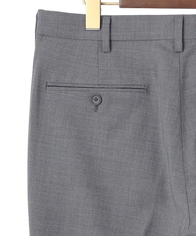J.PRESS MEN 【Peppin Merino Comfort】【ウォッシャブル可 / 折り目加工】プレーンウィーヴ スラックス / ノータック ライトグレー系