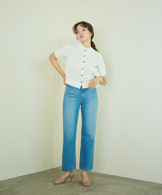 #Newans 〈花乃まりあさんコラボ〉コットンコードカーディガン ホワイト