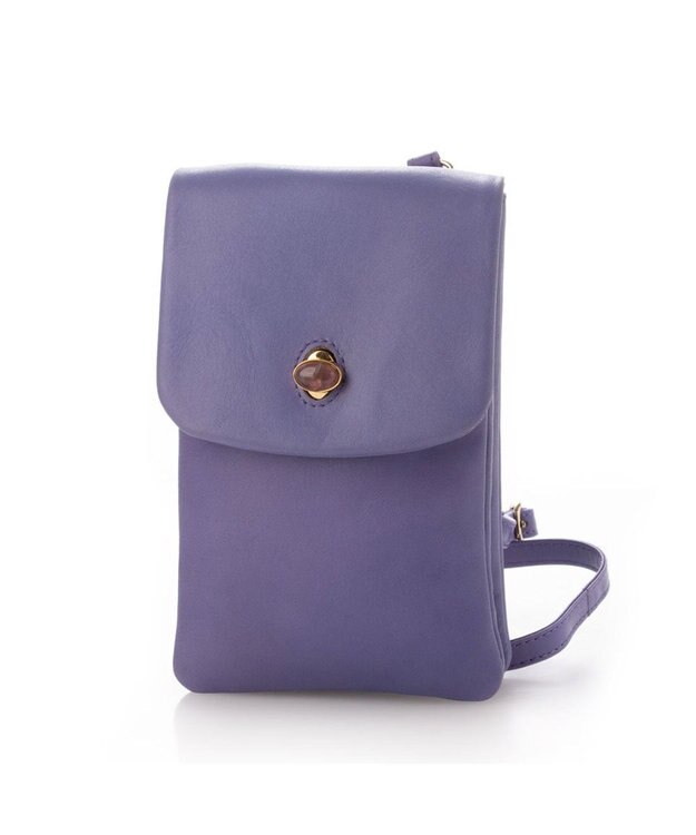 UNBILLION ペルケ perche ジェムストーンヒネリモバイルショルダー ラベンダー