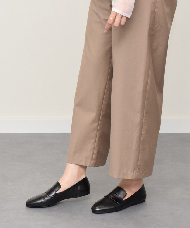 INTER-CHAUSSURES 【FABIO RUSCONI】モカデザインレザーシューズ ブラック