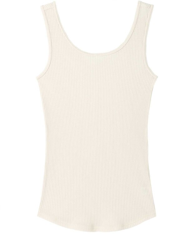 une nana cool 綿100% リブ編みコットン タンクトップ BE