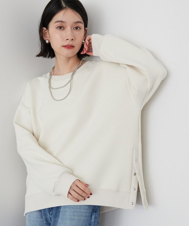 AMERICAN HOLIC サイドドットボタンポンチプルオーバー Ivory