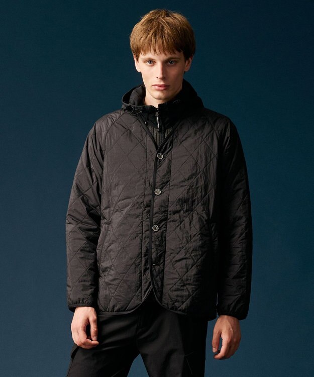 JOSEPH ABBOUD MOUNTAIN 【サステナブル/中綿/軽量/北陸ファブリック】ライトナイロンワッシャーブルゾン ブラック系