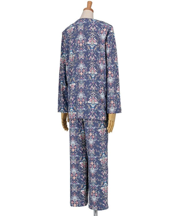 WACOAL パジャマ 長袖 長ズボン 綿100%(本体) ミントン レディース NDX541 /ワコール コン