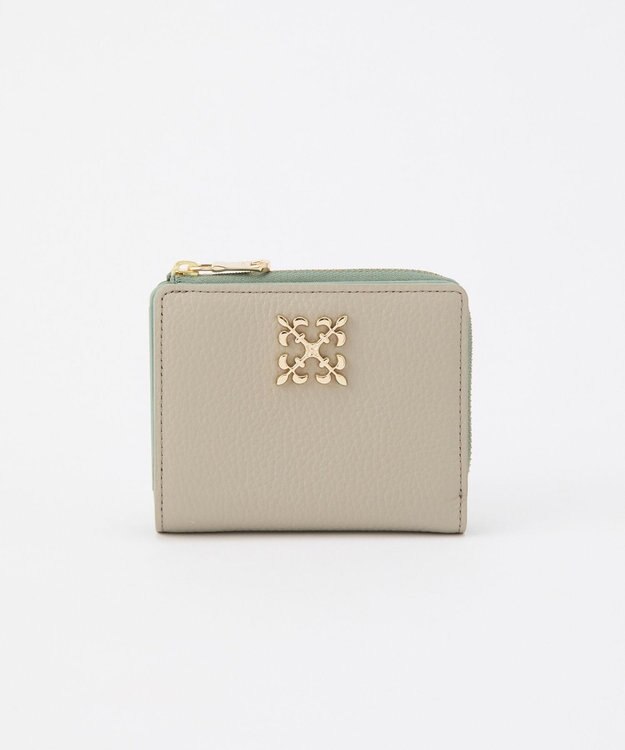 russet ＜お財布人気NO.1＞モノグラムプレートハーフウォレット(SO-376) GrayBE/GR