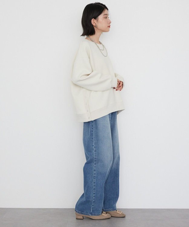 AMERICAN HOLIC サイドドットボタンポンチプルオーバー Ivory