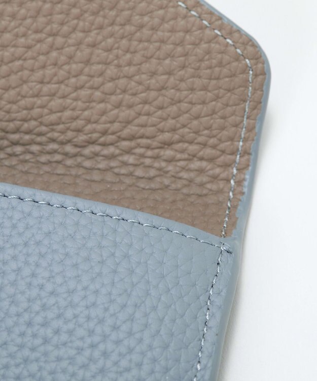 TOPKAPI 【Breath TOPKAPI】DUAL デュアル シュリンクレザー バイカラー 長財布　薄型 / 軽量 ブルーグレー