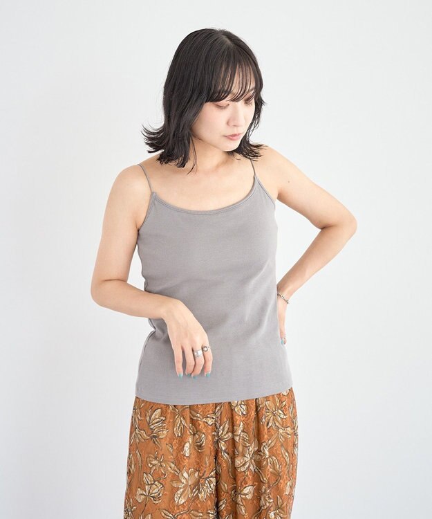 Green Parks カップ付きキャミソール Gray
