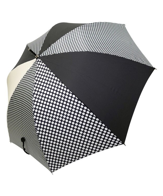 +RING レディース向け プラスリング 長傘60cm BLK/GNG T1290 黒