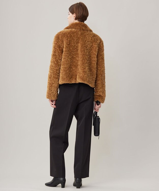 ICB フェイクボア ブルゾン キャメル系