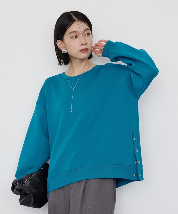 AMERICAN HOLIC サイドドットボタンポンチプルオーバー Turquoise Blue