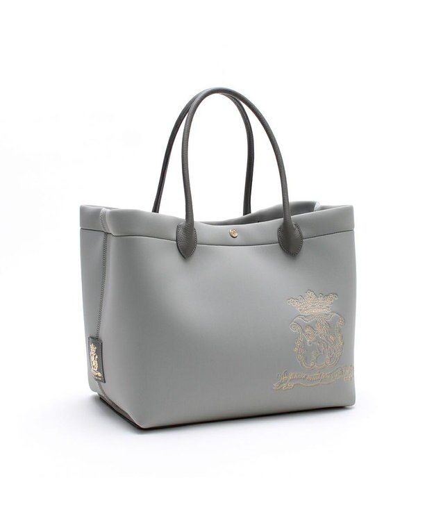 A.D.M.J. 【魔法の様に軽い】マジックライト/スパニッシュファブリックステッチ刺しゅうトート 34cm グリス