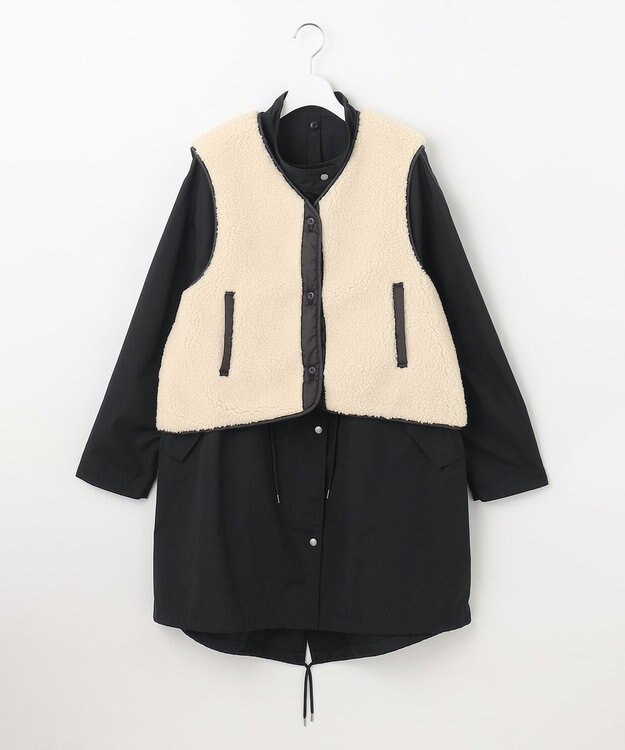 23区 S 【SLOW/一部店舗限定】マルチウェイ モッズコート ブラック系