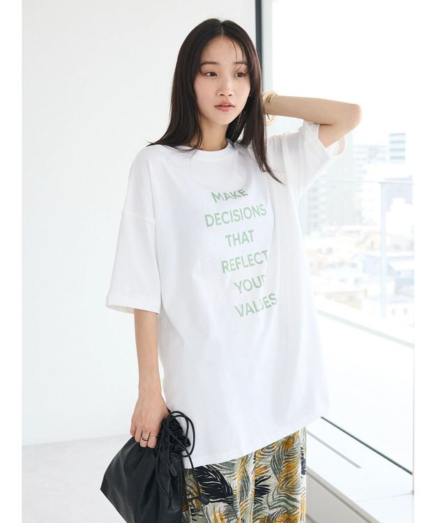 CRAFT STANDARD BOUTIQUE シルケット天竺　ロゴＰＴ　ＢＩＧ　Ｔｅｅ　Ｓ／Ｓ Off White