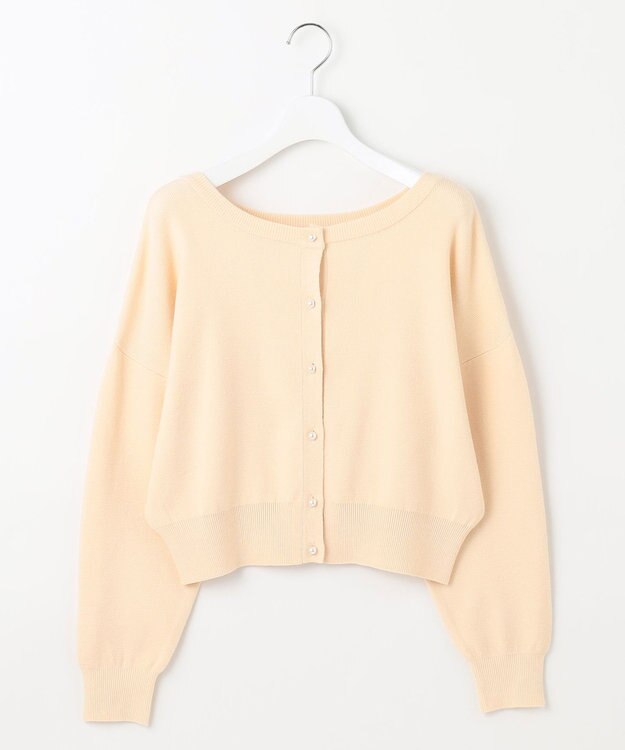 Feroux 【洗える】2WAY パールボタン カーディガン アイボリー系