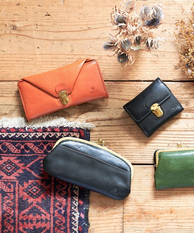 FOLNA RD ヌメオイルシュリンク 差し込み金具 長財布 キャメル