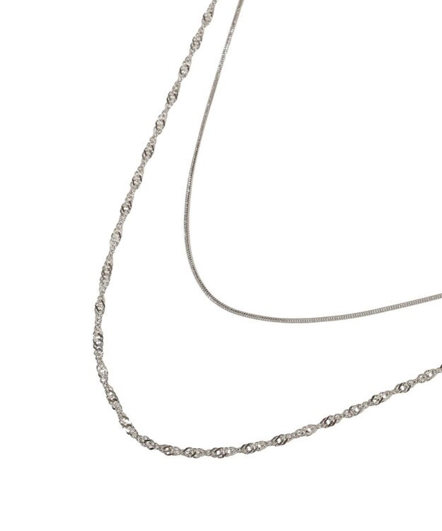 YECCA VECCA 【2本SET】ステンレス2連ネックレス Silver