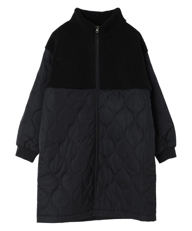 CRAFT STANDARD BOUTIQUE ボア＆キルティングスタンドコート Dark Navy