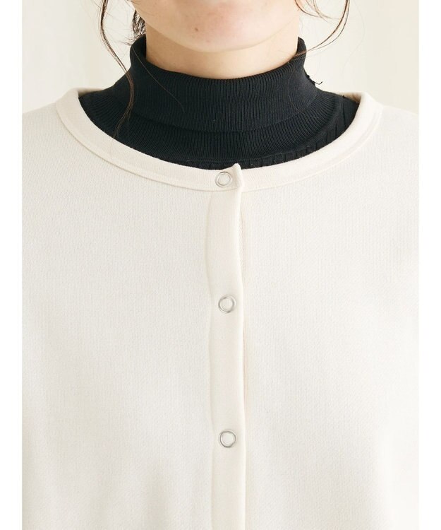 CRAFT STANDARD BOUTIQUE 裏起毛リングドットカーディガン Ivory