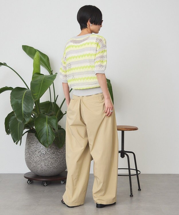 AMERICAN HOLIC マルチボーダー配色ニット Yellow