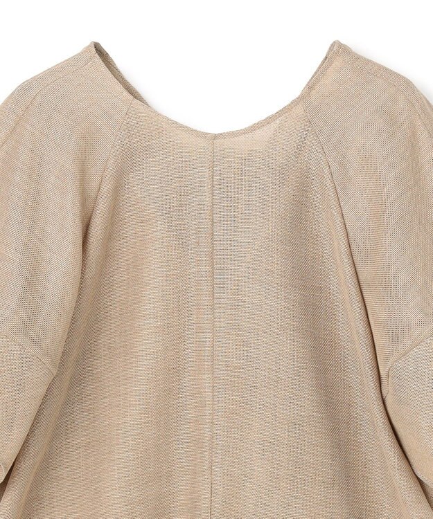 BEIGE， LIATRIS / バックリボン ハーフスリーブブラウス Flax