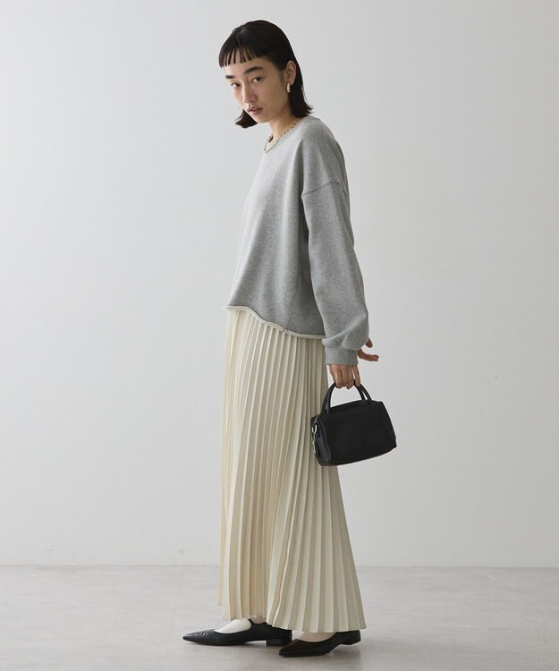 AMERICAN HOLIC ラメ裏毛ショートスウェット Light Gray Mixture