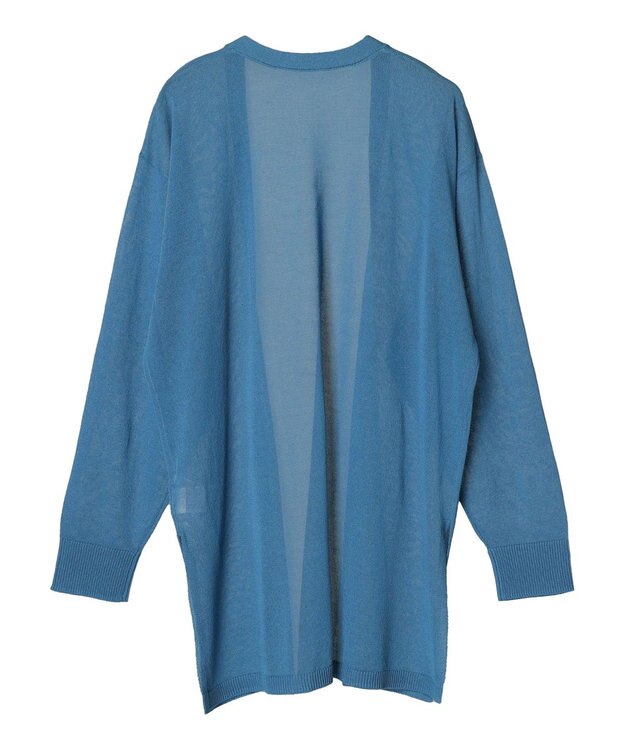 CRAFT STANDARD BOUTIQUE シアーニットトッパーカーディガン Blue
