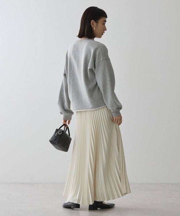 AMERICAN HOLIC ラメ裏毛ショートスウェット Light Gray Mixture