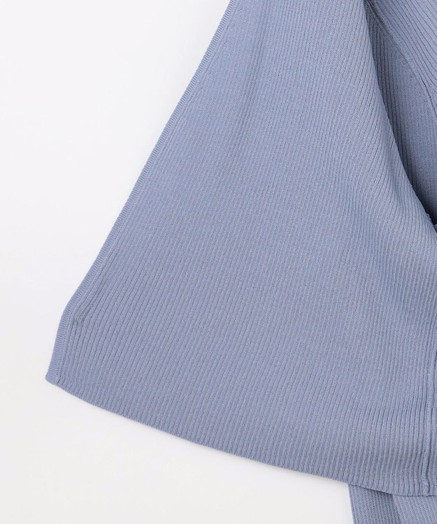 ANY SIS リブショートレングス カーディガン ブルー