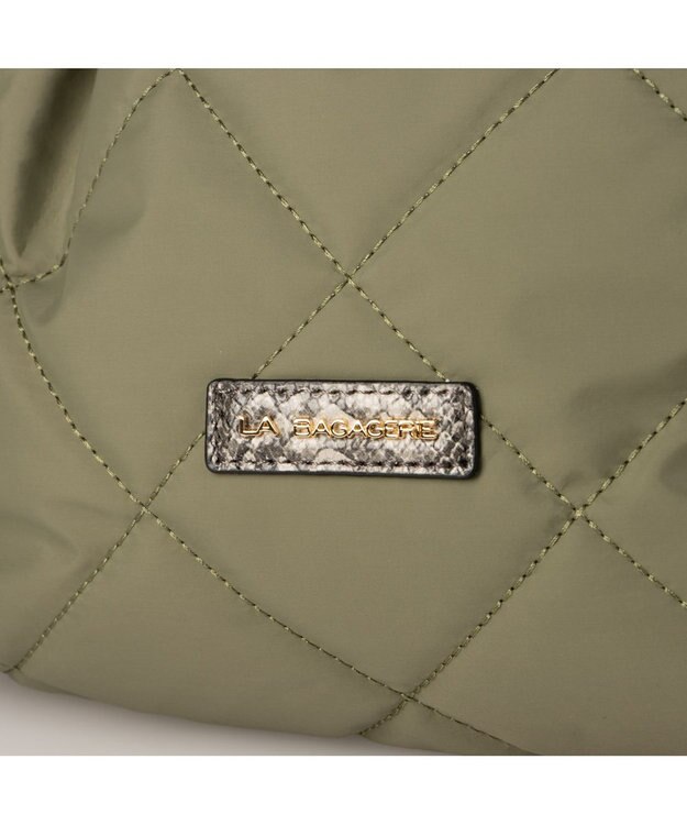 LA BAGAGERIE ドローストリング×キルト2WAYトート SSサイズ カーキ