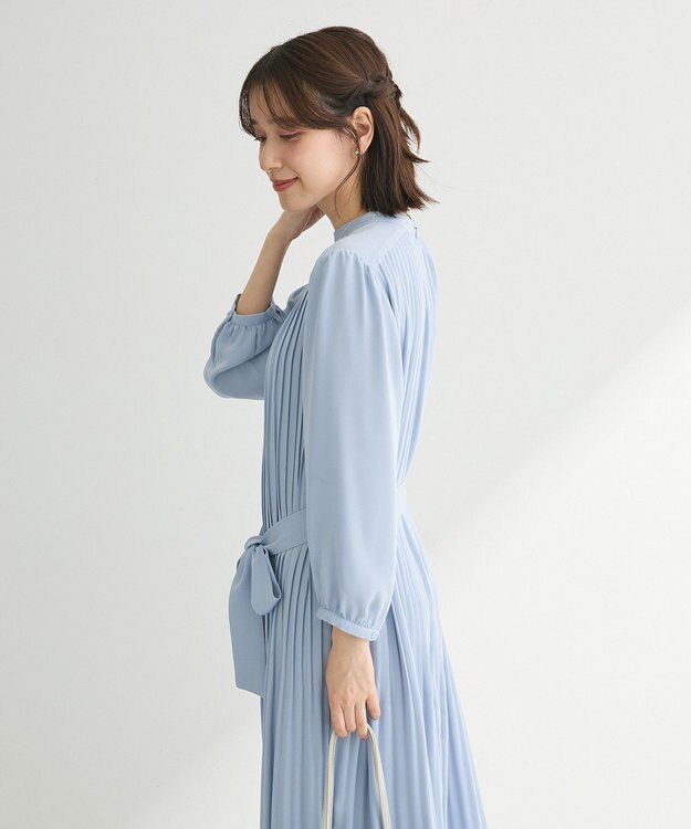 Green Parks ef-de プリーツワンピース Sax