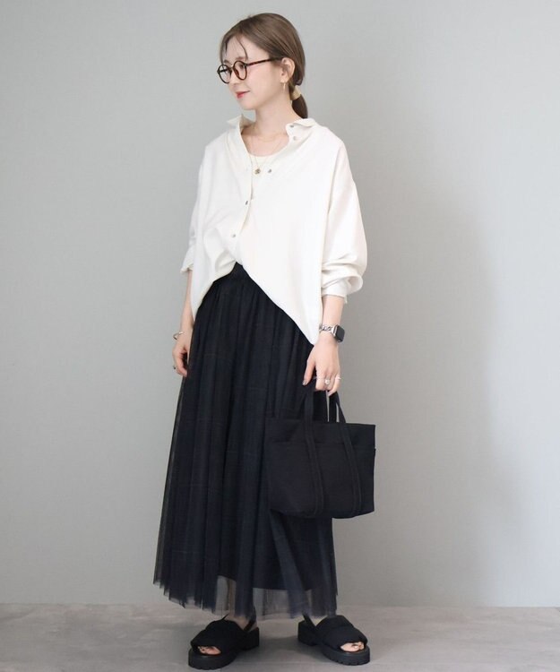 AMERICAN HOLIC イージーケアバックタックシャツ Ivory