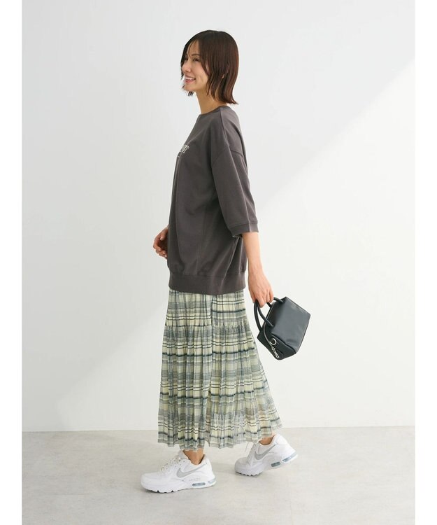 Green Parks ７分袖ロゴミニ裏毛トレＴＥＥ Charcoal Gray