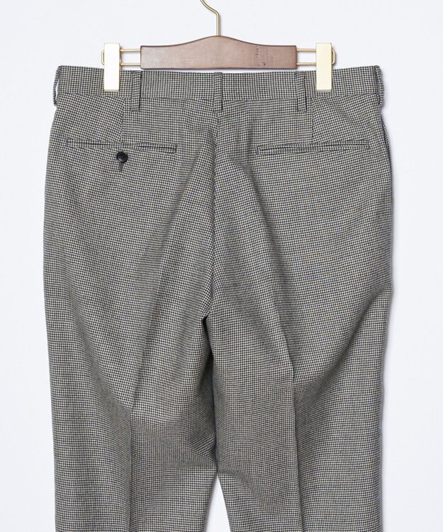 J.PRESS MEN 【TREATMENT WOOL】ストレッチハウンドトゥース スラックス ブラック系8