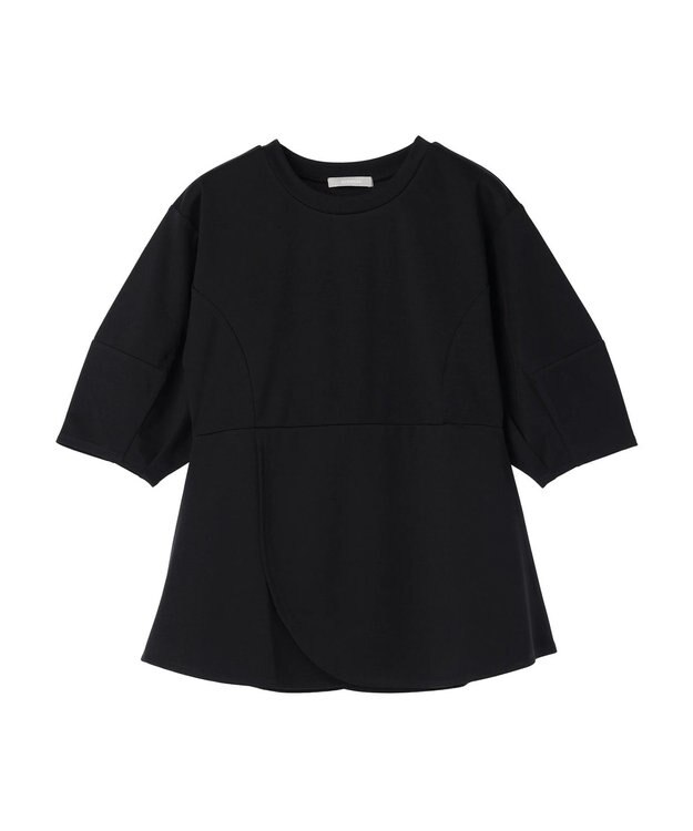 Green Parks armonia. ペプラム切替トップス Black