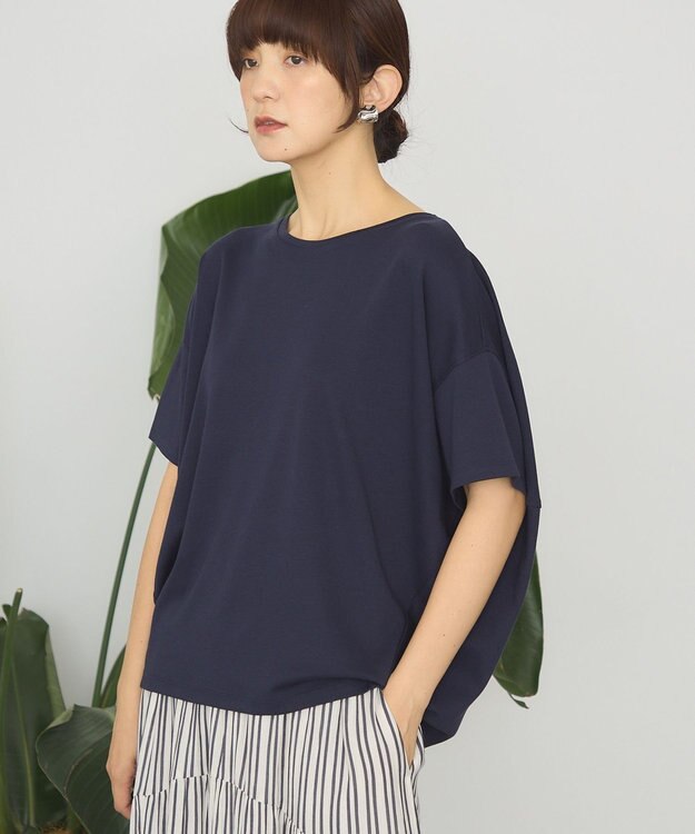 AMERICAN HOLIC 半袖コクーンカットプルオーバー Navy