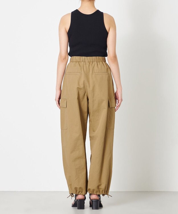 NAVE 【ReNave・セットアップ可/洗える】コットンリネンカルゼ  カーゴパンツ ベージュ系