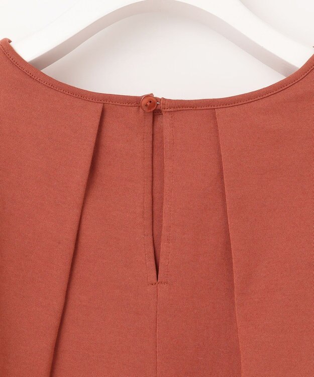 23区 【洗える】ドライコットンジャージー レイヤードワンピース テラコッタ系