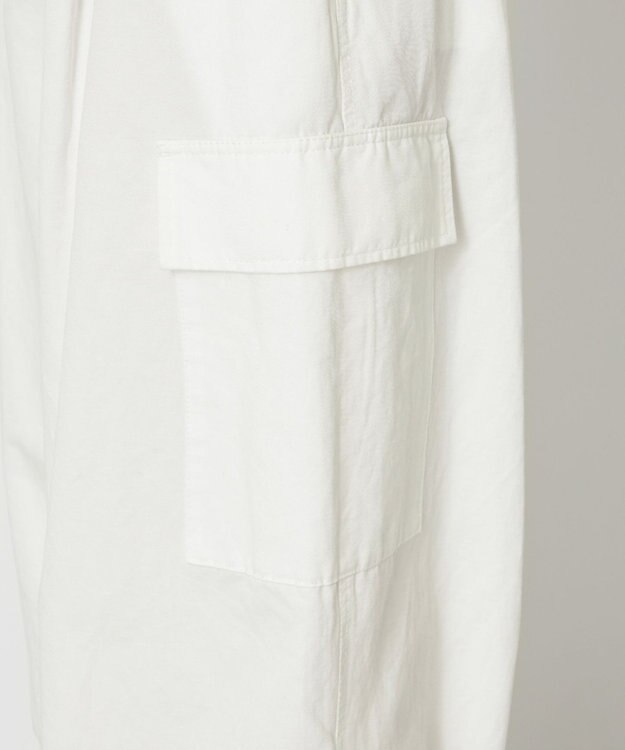 NAVE 【ReNave・セットアップ可/洗える】コットンリネンカルゼ  カーゴパンツ ホワイト系