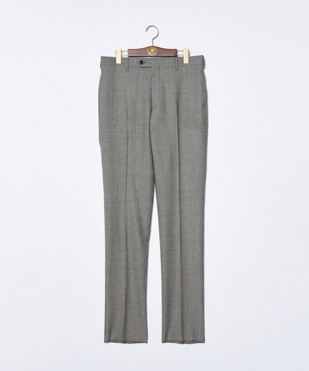 J.PRESS MEN 【TREATMENT WOOL】ストレッチハウンドトゥース スラックス ブラック系8
