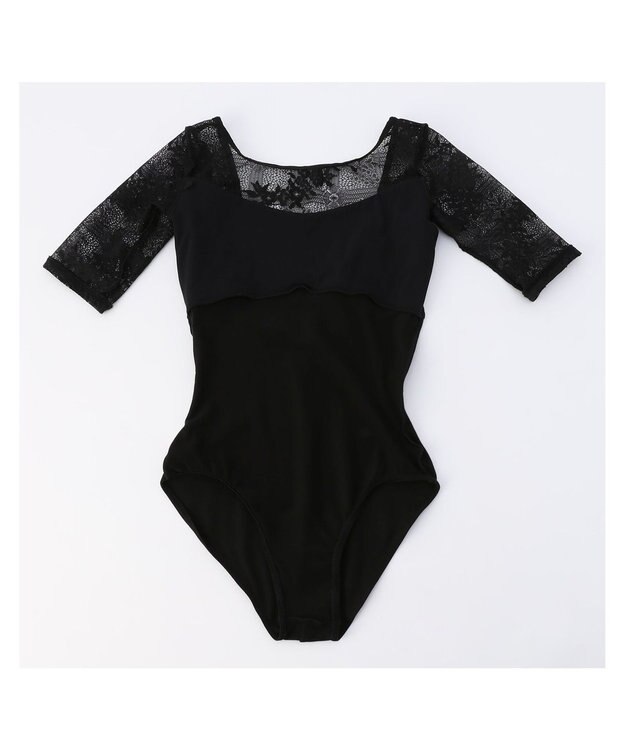 Chacott ハーフスリーブレオタード ブラック