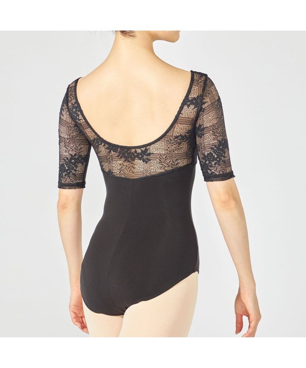 Chacott ハーフスリーブレオタード ブラック